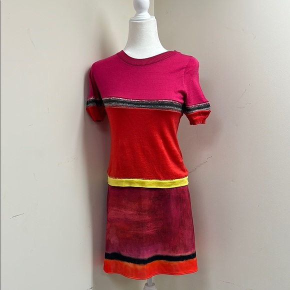 Alberta Ferretti Pink Red matching skirt set - Picture 1 of 5